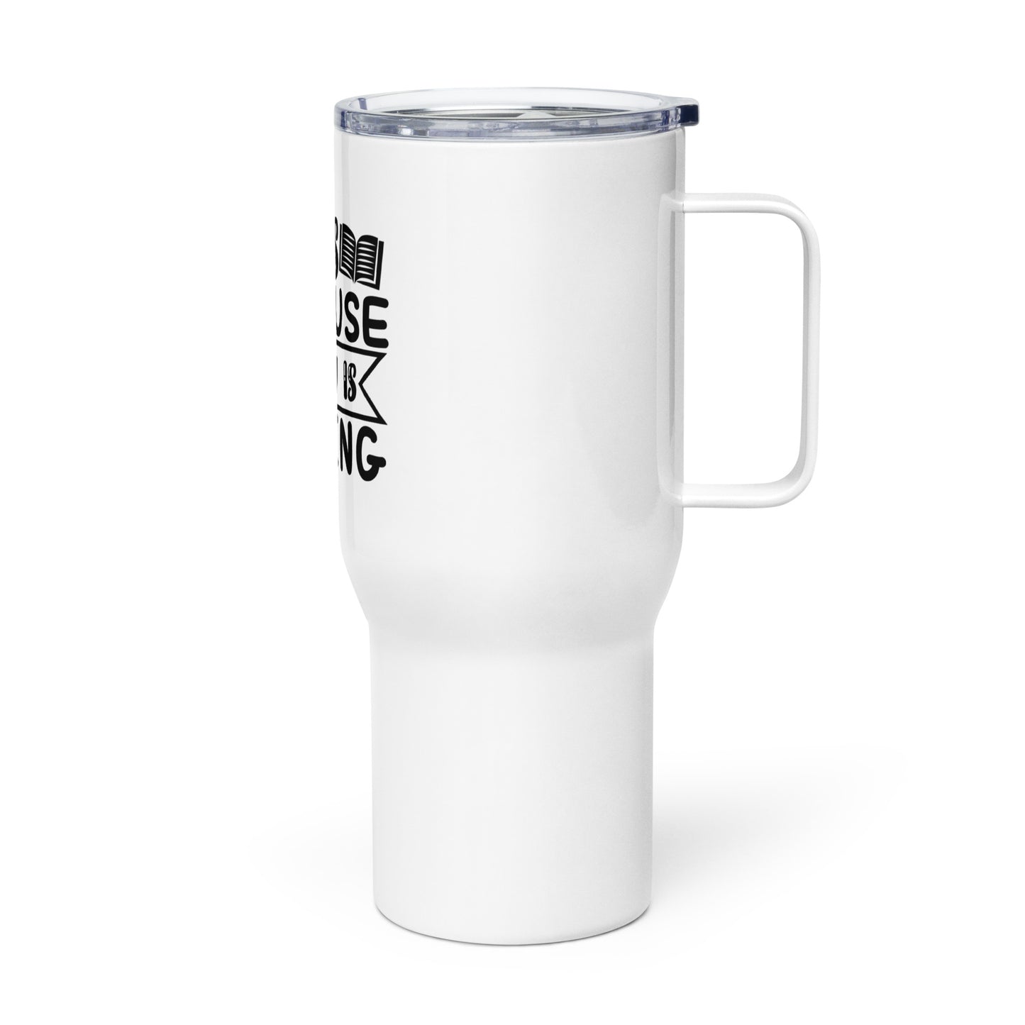 Travel mug with a handle