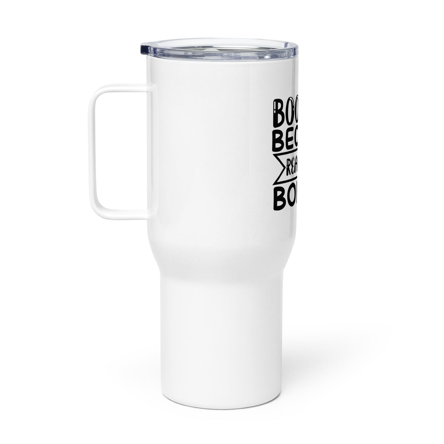 Travel mug with a handle