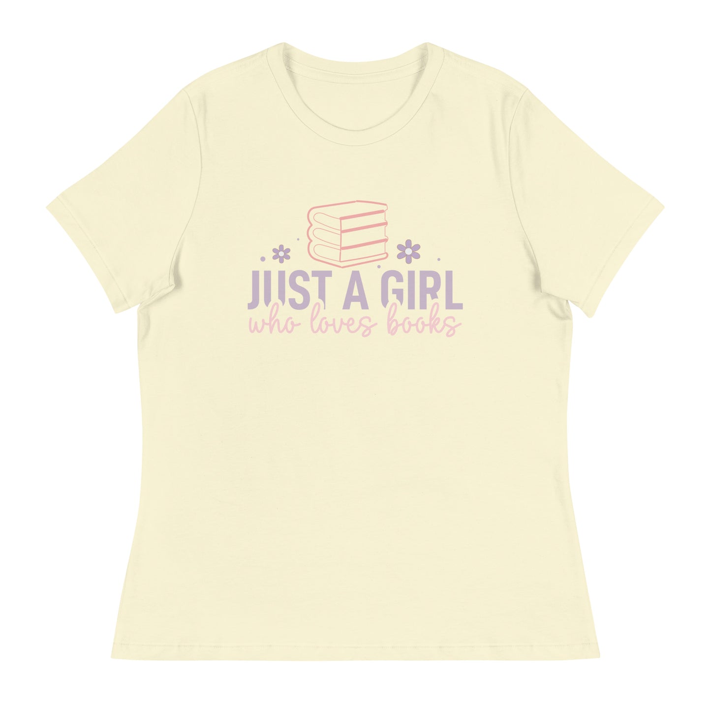 "Just a Girl Who Loves Books" Women's Relaxed T-Shirt