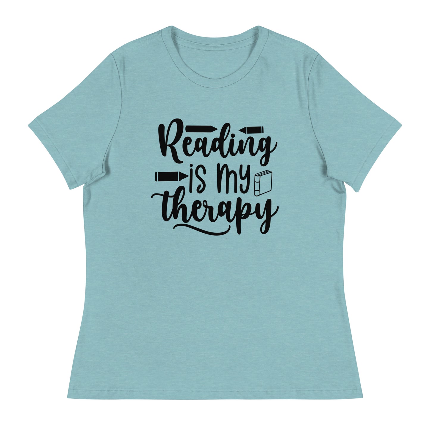 "Reading is my Therapy" Women's Relaxed T-Shirt