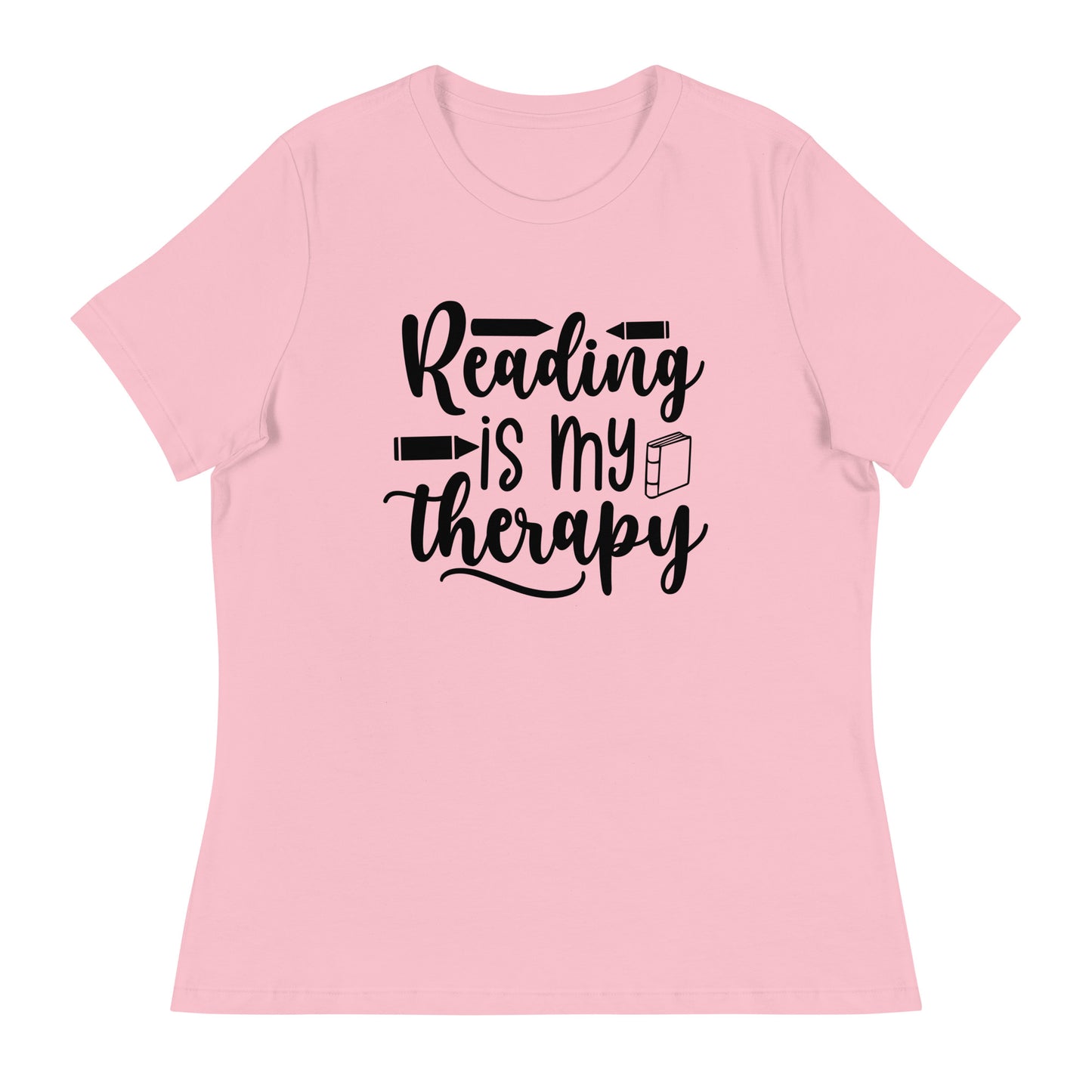 "Reading is my Therapy" Women's Relaxed T-Shirt